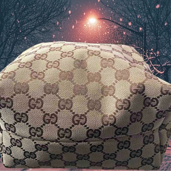 Vintage Gucci, mini Beige and Brown Monogram Bag - Picture 4 of 8